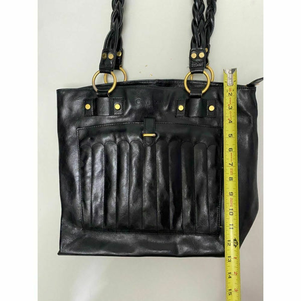 Cleo & Patek Black Leather Shoulder Bag