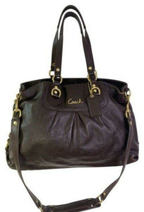 COACH Large Brown Leather Shoulder Bag