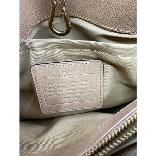 coach medium w adjustable strap tan leather cross body bag