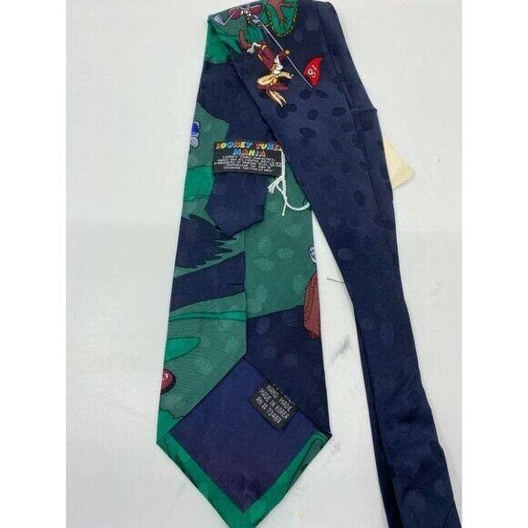 NWOT Looney Tunes Neck Tie Country Club Green Navy