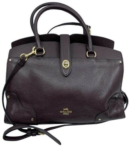 coach handbag w strap burgundy leather cross body bag