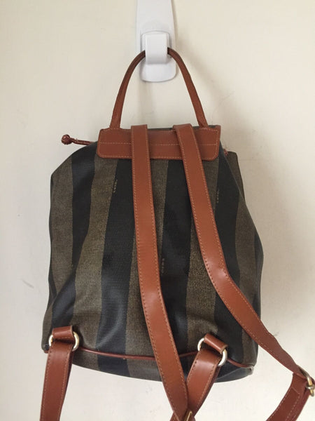 FENDI Vintage  Signature Stripe Back Pack