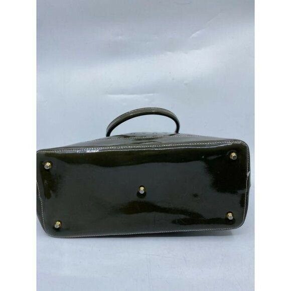 Arcadia Olive Patent Leather Handbag