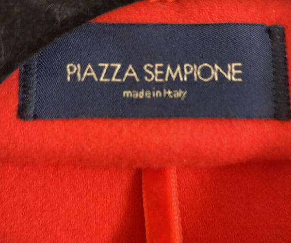 Msrp 2,500 PIAZZA SEMPIONE Red  Coat Size 40 Small