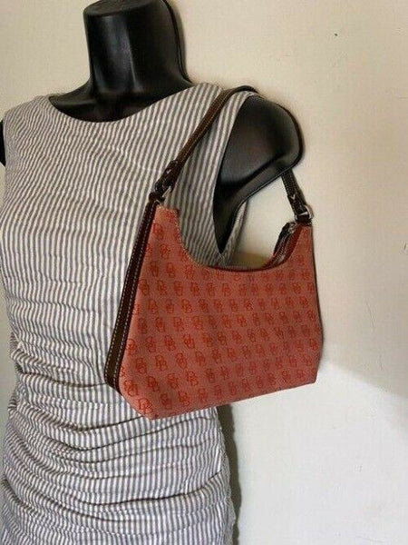 Dooney and Bourke mini purse red fabric hobo bag