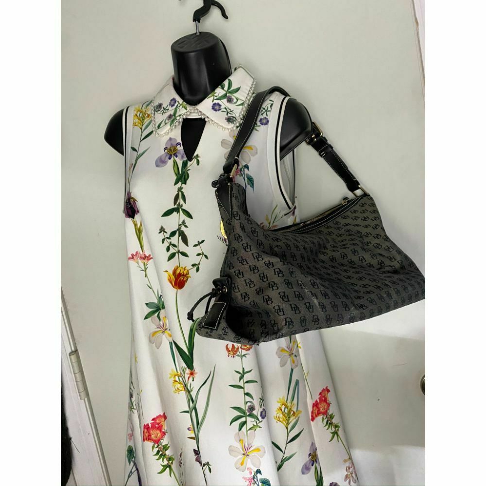 Dooney and Bourke All Over Signature Fabric Bag Size M