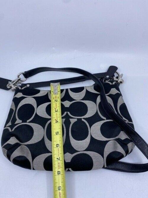 coach black white cross body bag