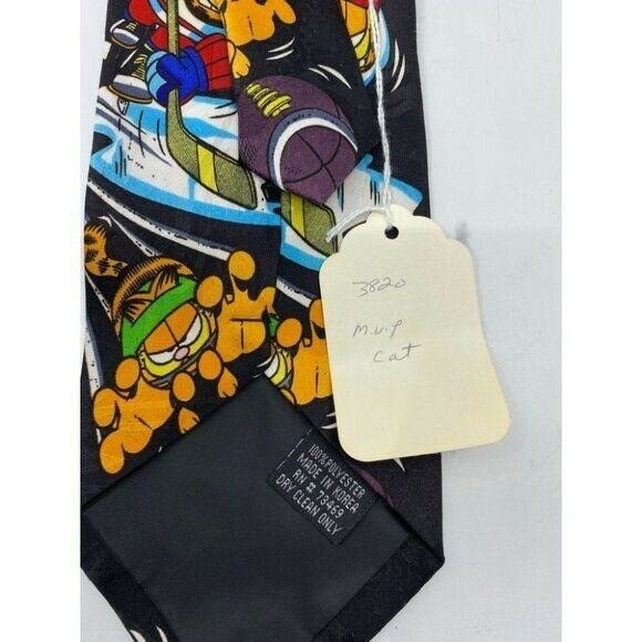 NWT Garfield Neck Tie M.U.P Cat Black Novelty Item