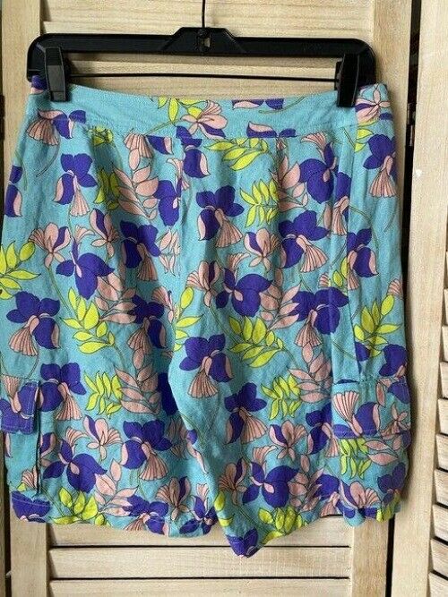 Nicole Miller multicolor new linen msrp small shorts