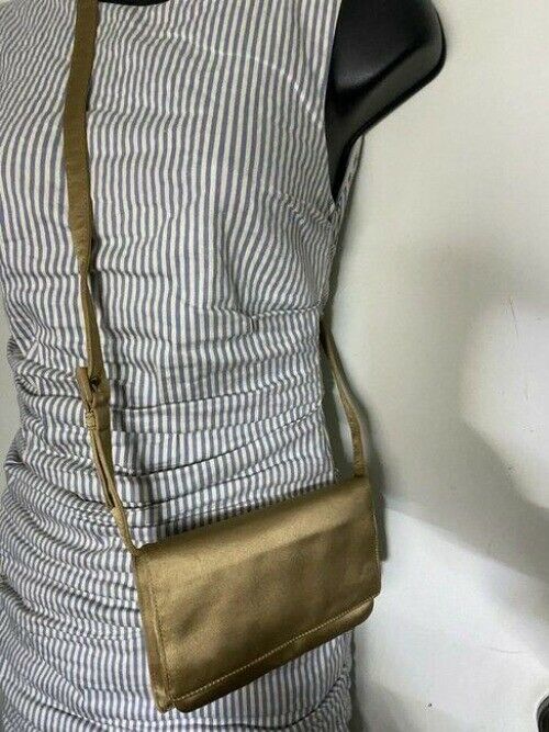 prada vintage gold satin cross body bag
