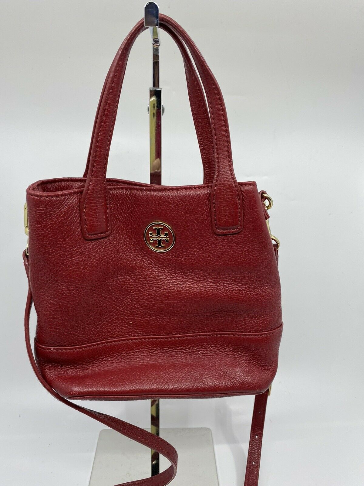 TORY BURCH Red Leather Small crossbody Bag/ Hand Carry