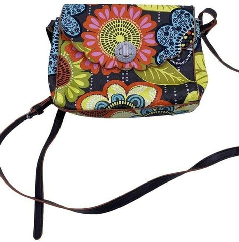 Vera Bradley Unique Multicolor Coated Canvas Cross Body Bag