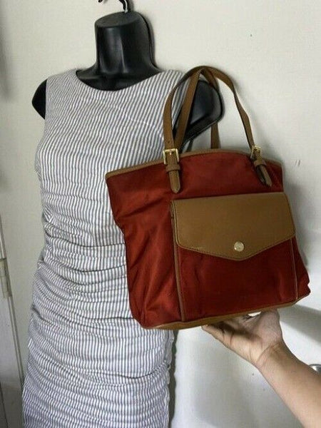 Michael Kors Bag Medium Coral Tan Nylon Tote