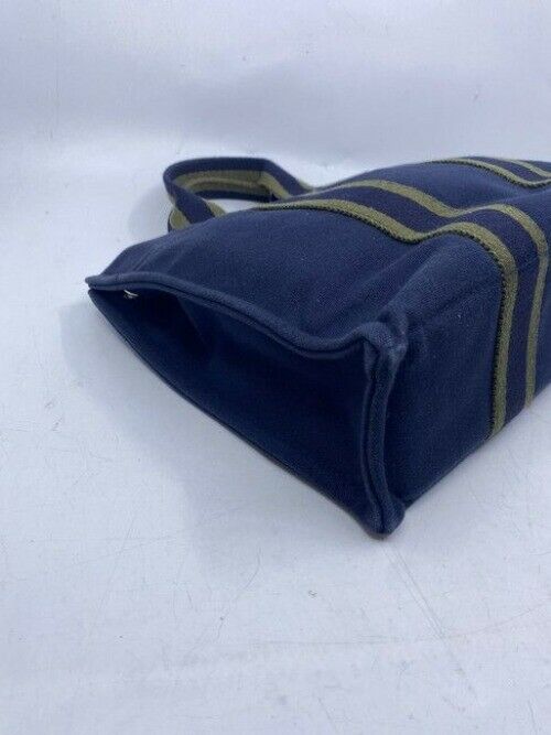 Hermes Fourre Tout Pm Navy Cotton Tote