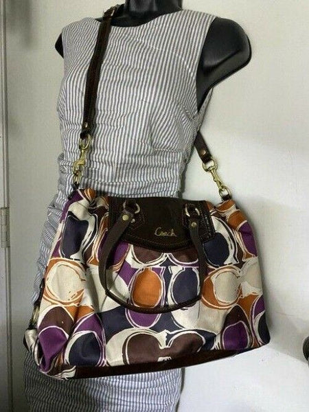 Coach Multicolor Fabric Cross Body Bag