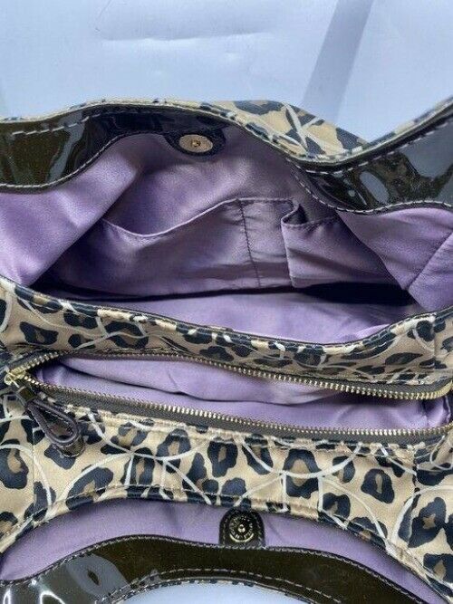 coach in need of tlc brown fabric shoulder bag