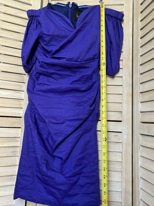 Nicole Miller purple new off the shoulder mini msrp short casual dress