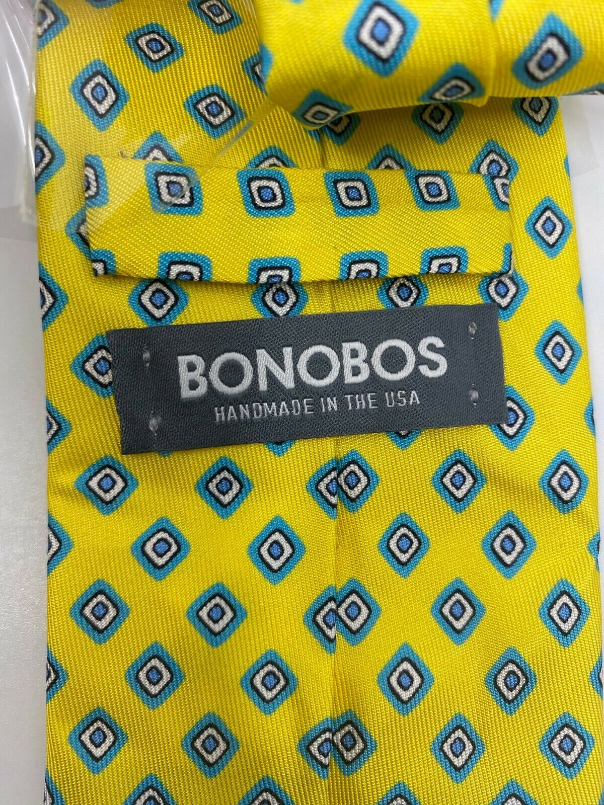 NWOT BONOBOS Neck Tie Yellow Diamond Great for Spring MSRP 98