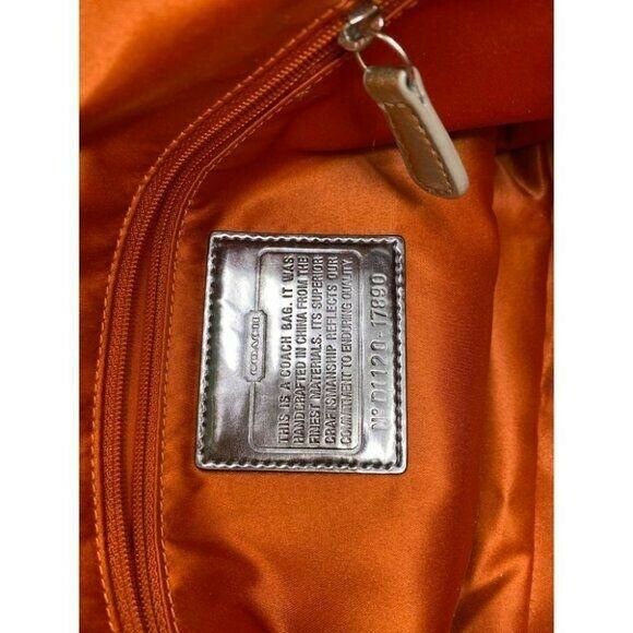 COACH Large Tan Jacquard Fabric Tote Bag