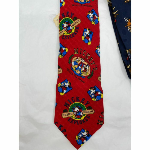 New Lot of 3 Neck tie Disney, Looney Tunes Blue Red White Total Msrp 75