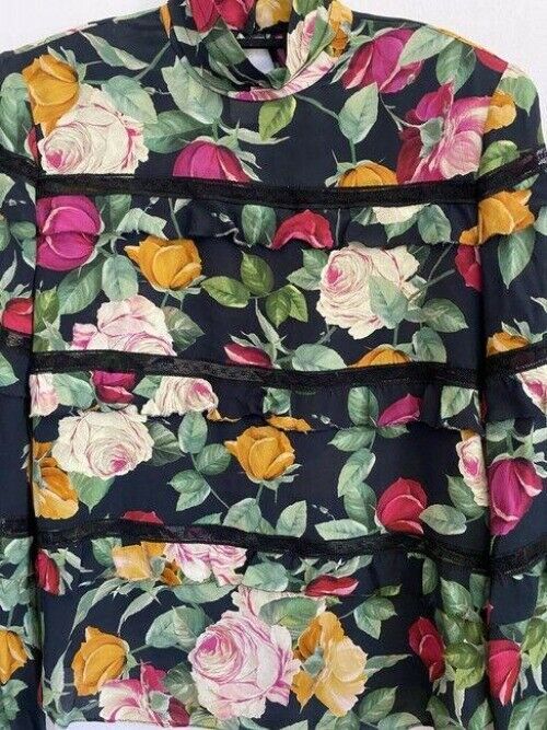 nicole miller multicolor new floral msrp blouse