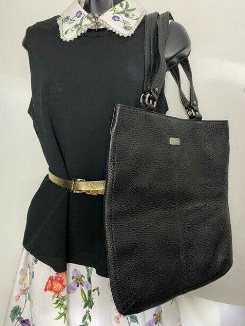 cole haan xl black leather shoulder bag