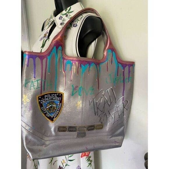 Botkier Leather Handbag Customized W Graffiti