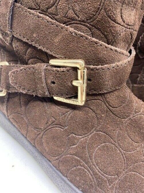 Coach Brown Tall Suede Bootsbooties Size Us