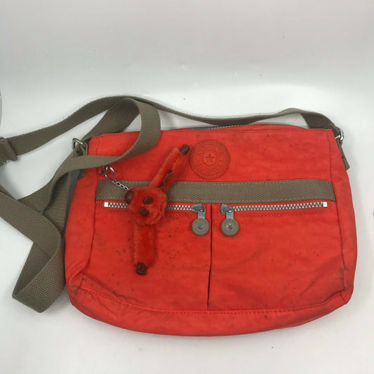 Kipling Orange Nylon Medium Size Crossbody Bag