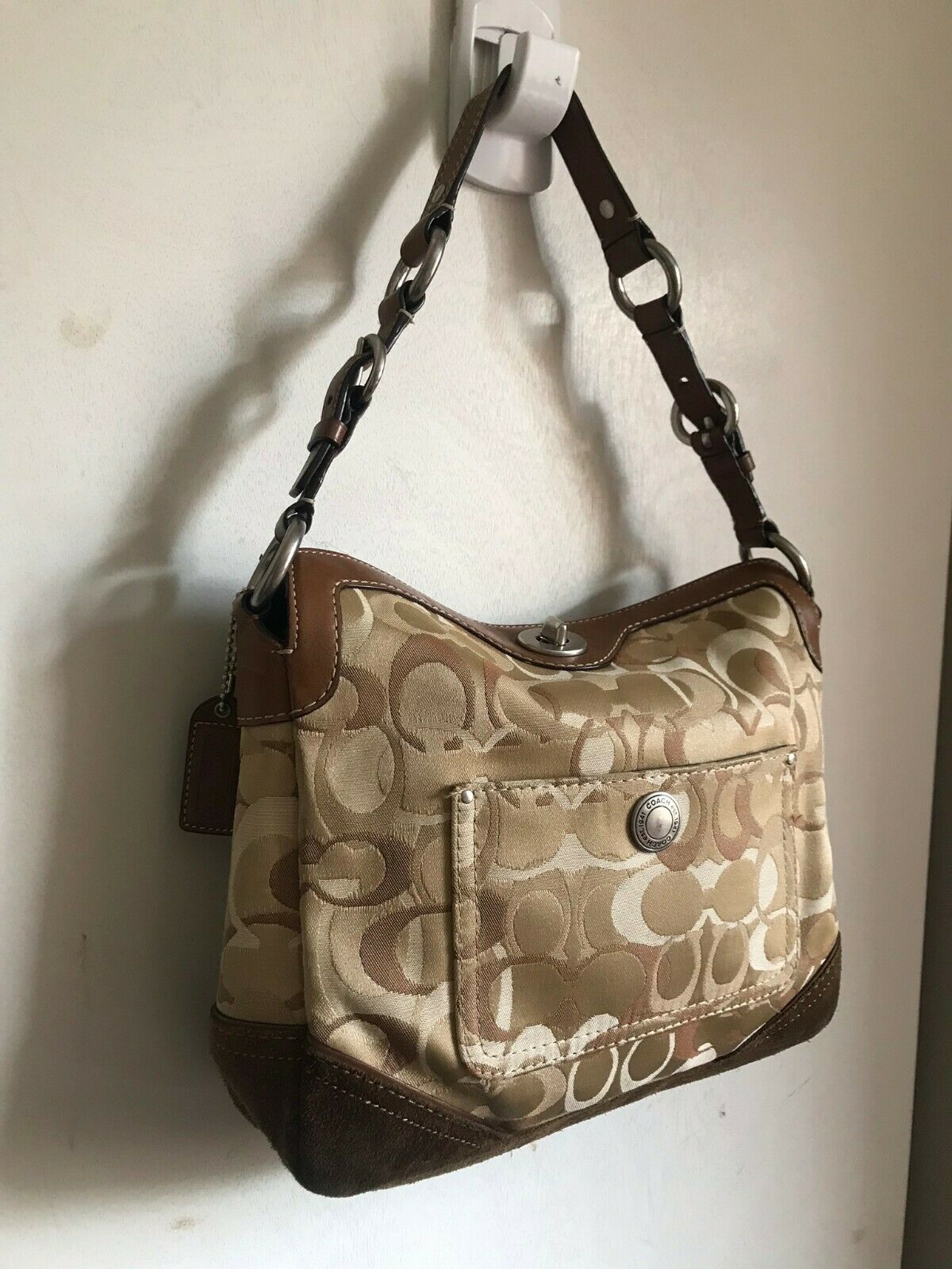 Coach Jacquard Fabric Bag