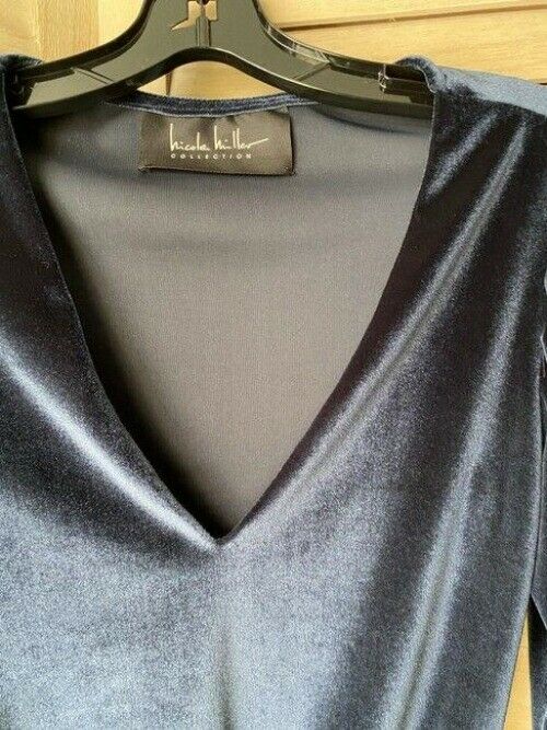Nicole Miller Blue Black Small Msrp Blouse