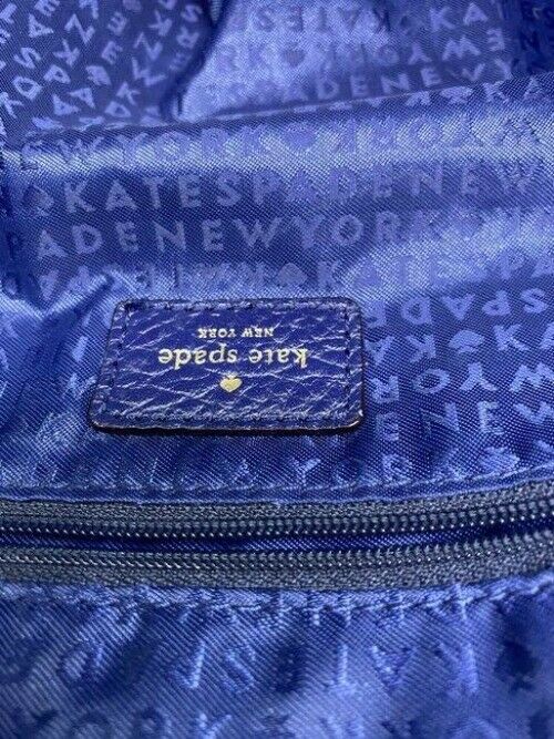 kate spade cream blue fabric shoulder bag