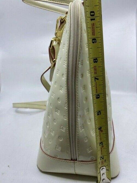 arcadia large handbag w strap white patent leather cross body bag