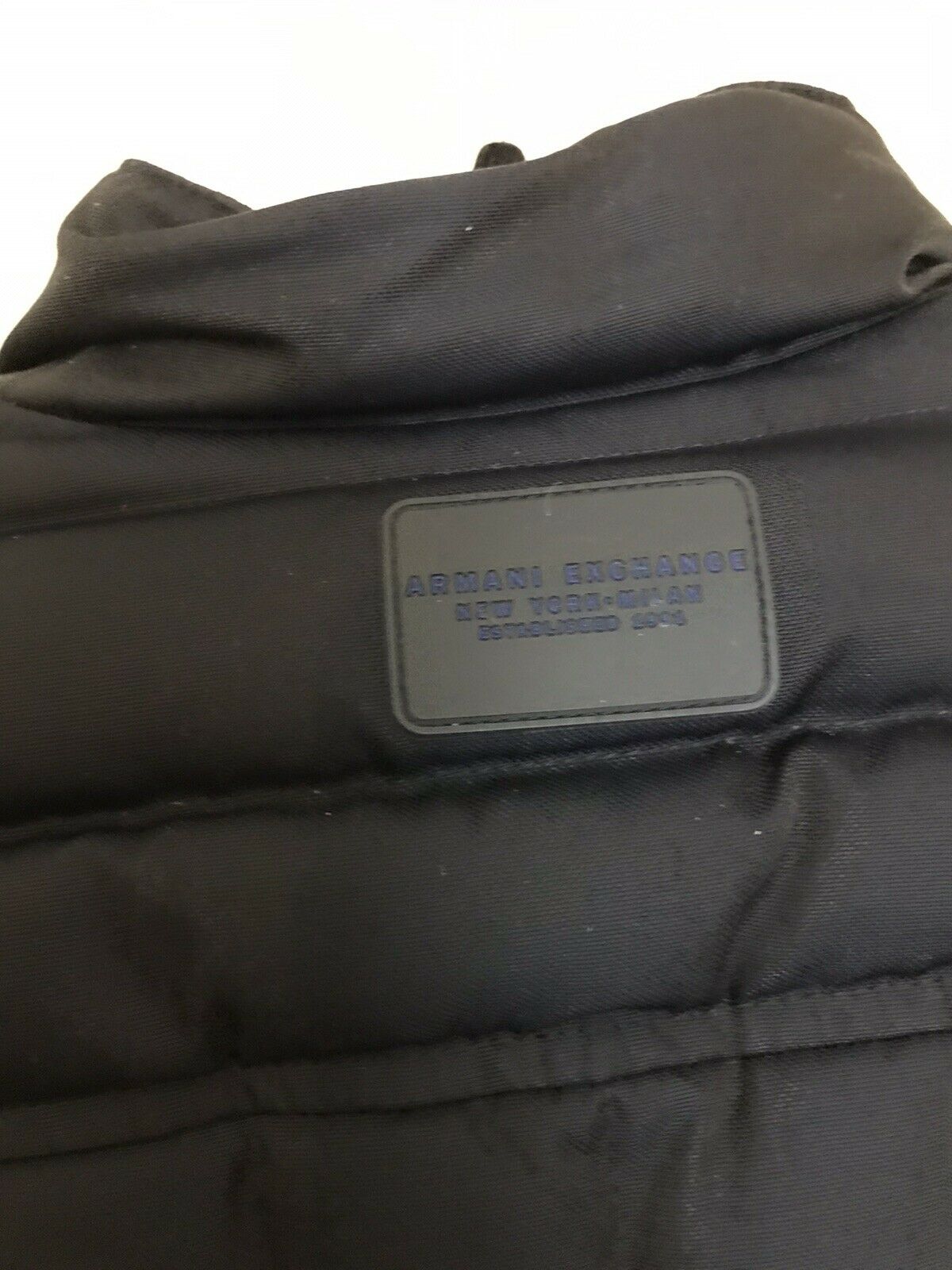 Armani Exchange Womens Navy Quilted Jacket size small