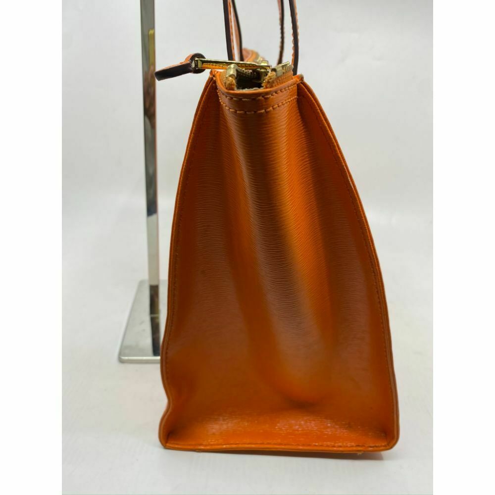 Lauren Ralph Lauren Orange Large Leather Shoulder Bag