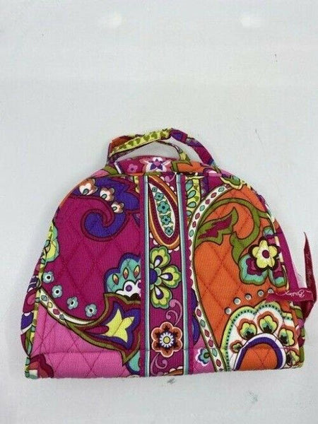 vera bradley purple multicolor quilted fabric cosmetic bag