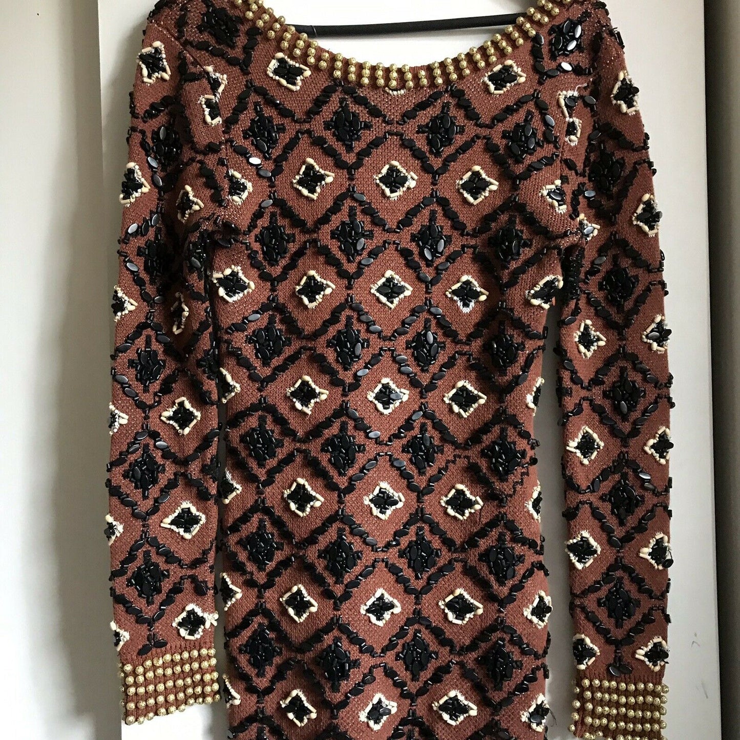 OPENING CEREMONY Beaded Linen Dress Medium