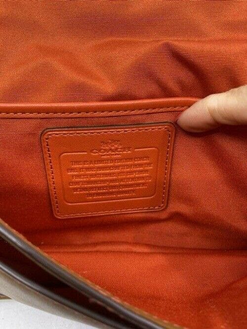 coach vintage caramel leather cross body bag