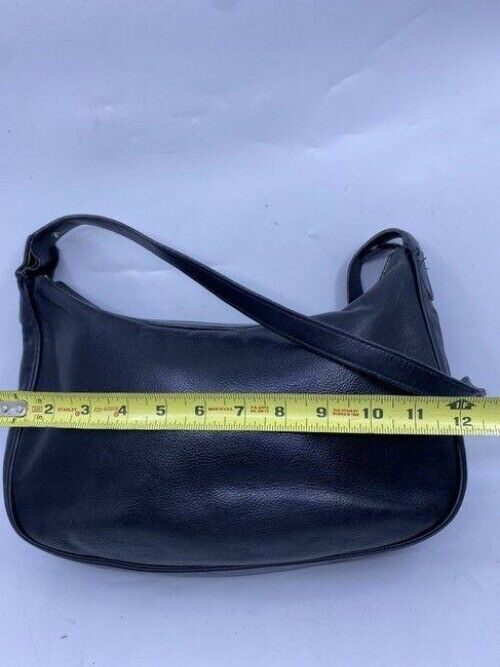 gucci vintage shoulder black leather cross body bag