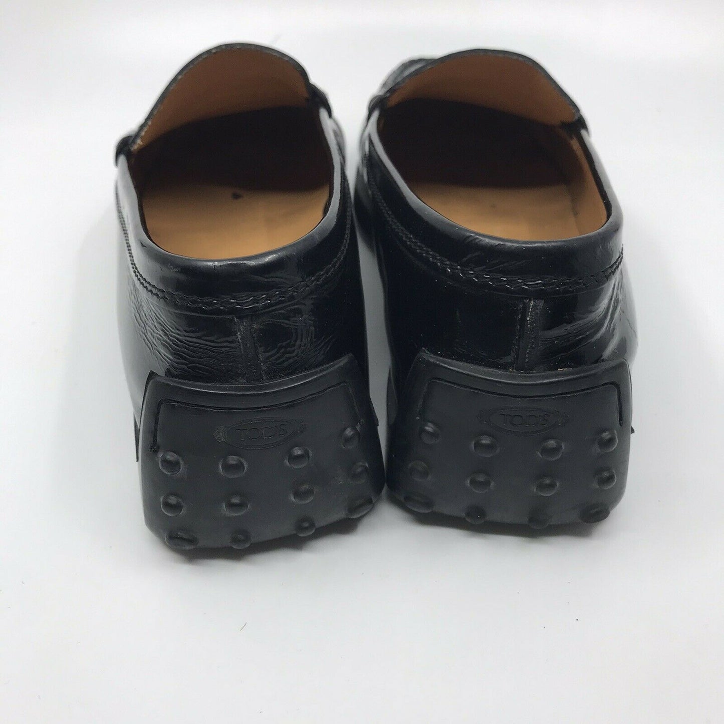 TOD’S Women’s Patent Black Leather Loafers size 8