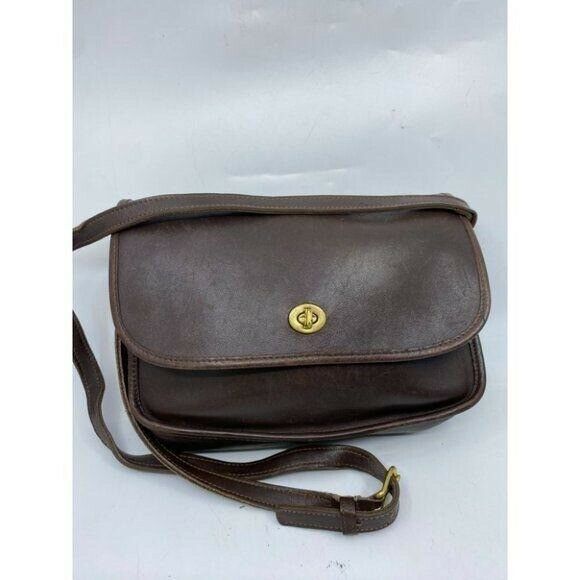 Coach Vintage Flap Closure Brown Crossbody Bag