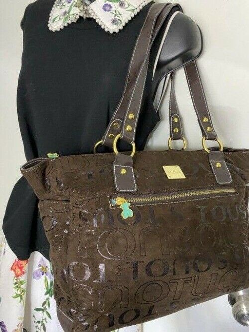 tous msrp brown suede leather cross body bag