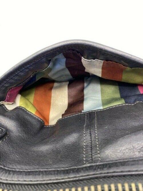 coach vintage black leather tote