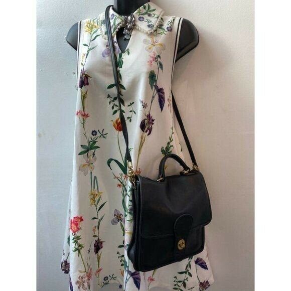 Coach Vintage Flap Closure Black Crossbody Bag