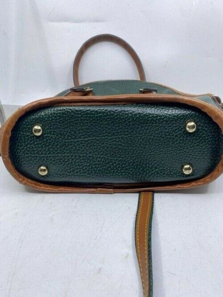 Dooney And Bourke Vintage Green Leather Cross Body Bag