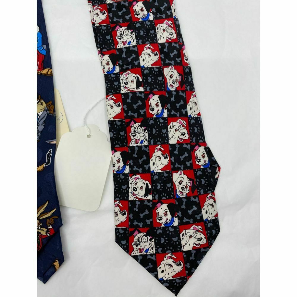 New Lot of 3 Neck tie Disney, Looney Tunes Blue Red White Total Msrp 75