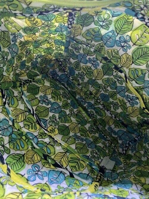 vera bradley bag quilted green blue white fabric tote
