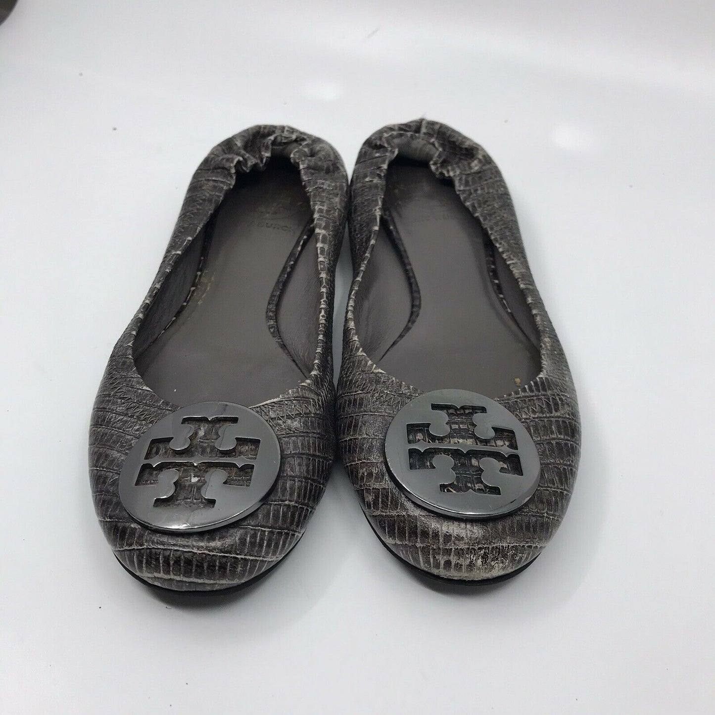 TORY BURCH Pewter Ballerina Flats size 6
