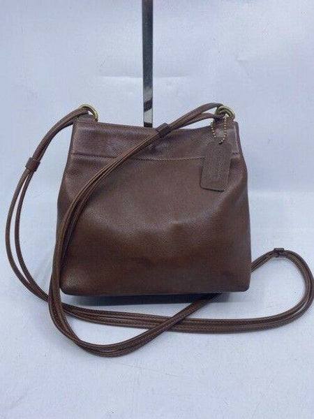 coach vintage brown leather cross body bag