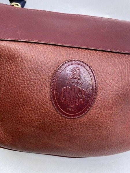 mark cross vintage shoulder burgundy leather cross body bag